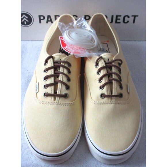 Vans Men's Authentic Parks Project Mellow Yellow Marshmallow Shoes Size 13 NIB - Picture 3 of 5